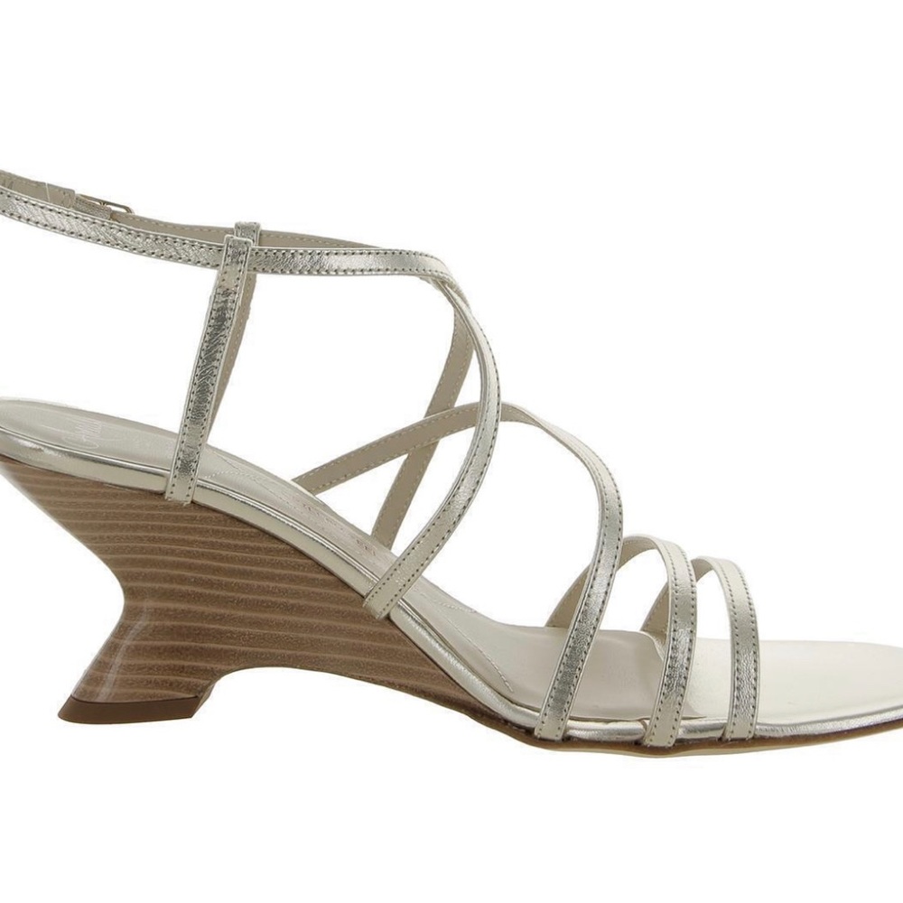 Amalfi by Rangoni Womens Firma Ankle Strap Comfort Sole Wedge Sandals Size 9